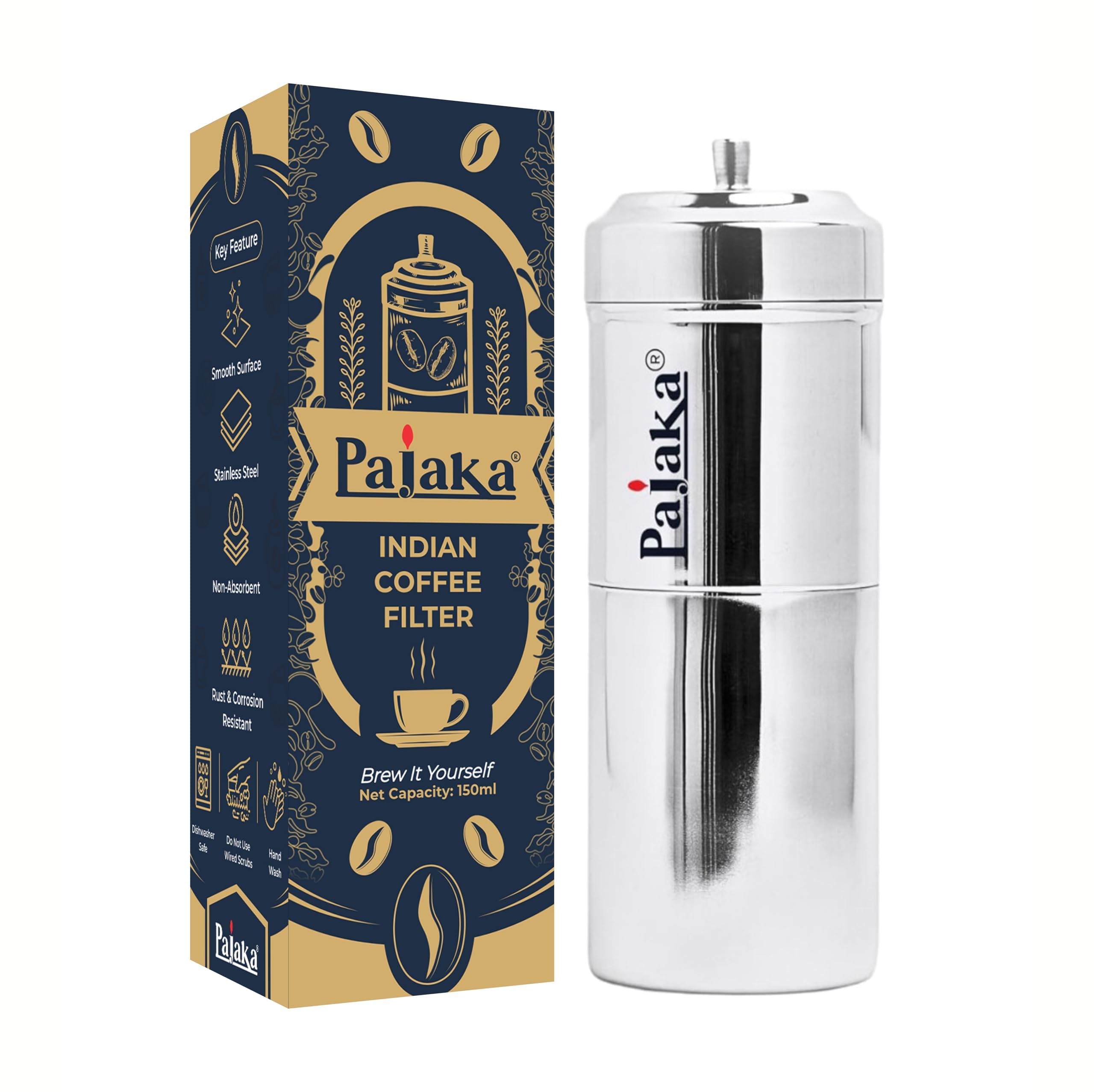 PAJAKA cafetera filtrado indio: experiencia tradicional en casa.