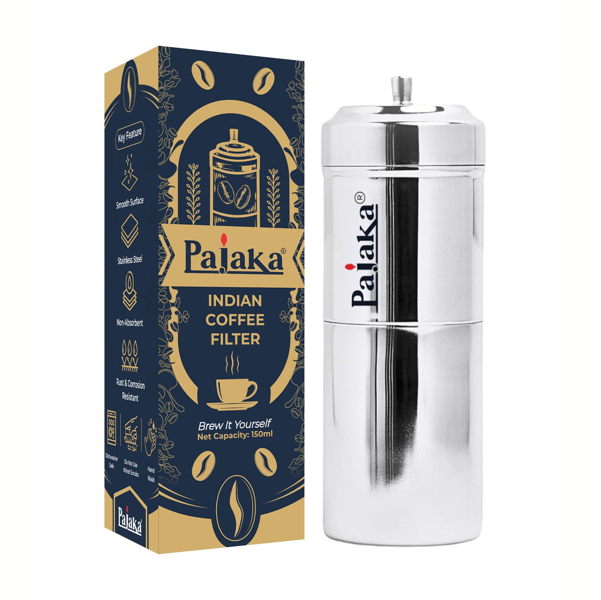 PAJAKA cafetera filtrado indio: experiencia tradicional en casa.