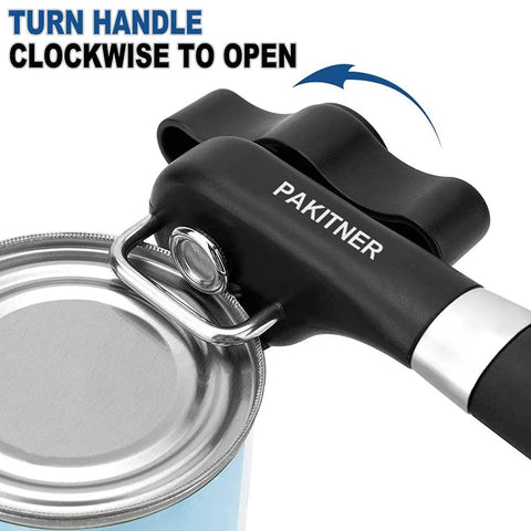 PAKITNER abrelatas en acero inoxidable resistente para la cocina.