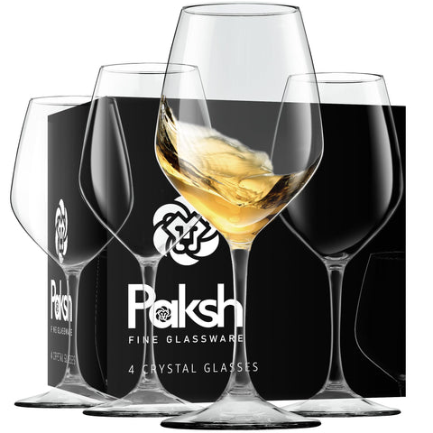 Paksh Novelty vaso vino blanco italiano, 4 piezas, 15 oz, ideal para cenas elegantes.