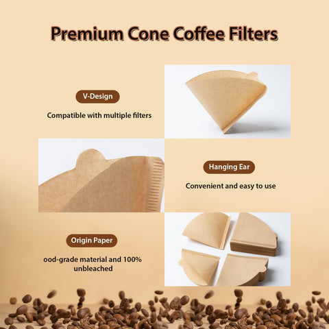PakTalk filtro de café natural, compatible con varias cafeteras