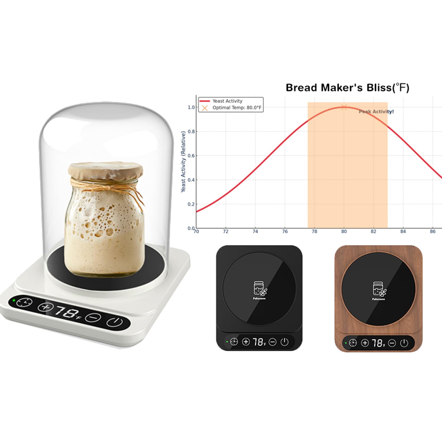 Pakusane temporizador de 12 horas para fermentación estable.