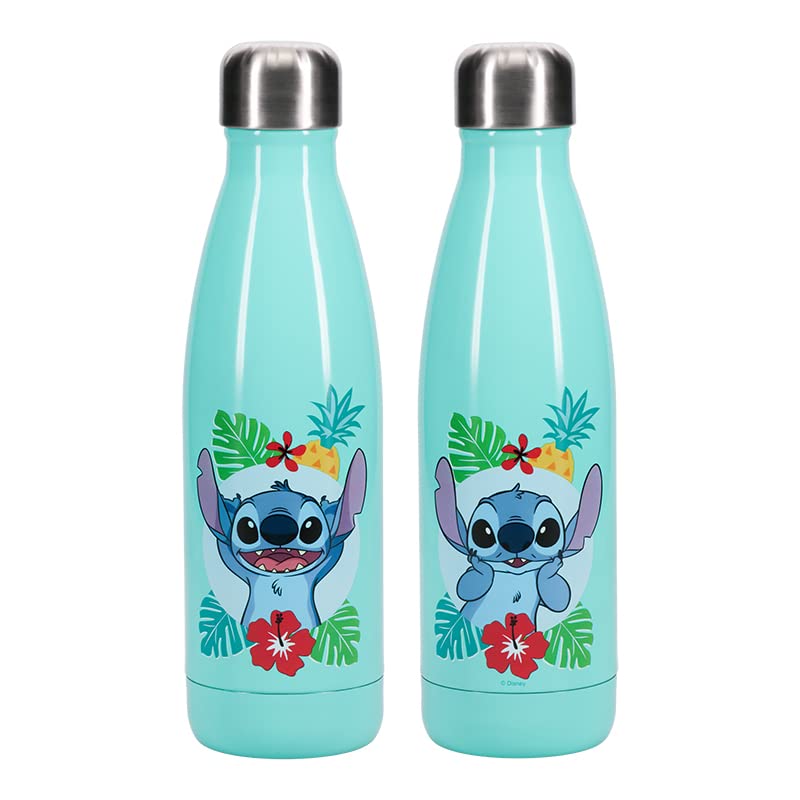 Paladone botella Lilo Stitch con tapa roscada, cierre seguro.