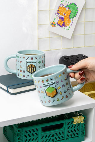 Taza licenciada oficialmente de Minecraft por Paladone, ideal para coleccionistas