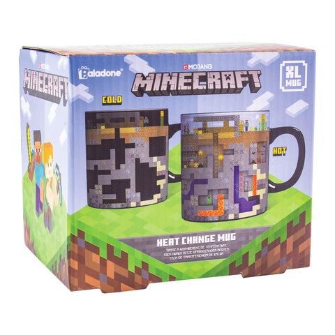 Paladone Minecraft XL, taza de viaje en oficina y casa, diseñada para uso diario.
