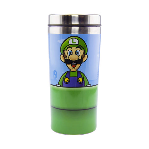 Paladone Warp Pipe, taza de acero inoxidable para bebidas calientes o frías