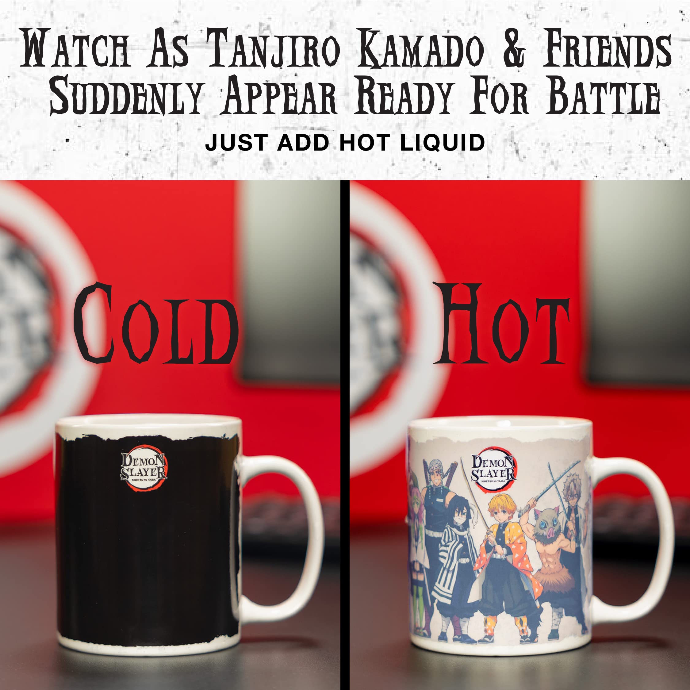 Paladone Demon Slayer taza con logo Demon para colección de anime