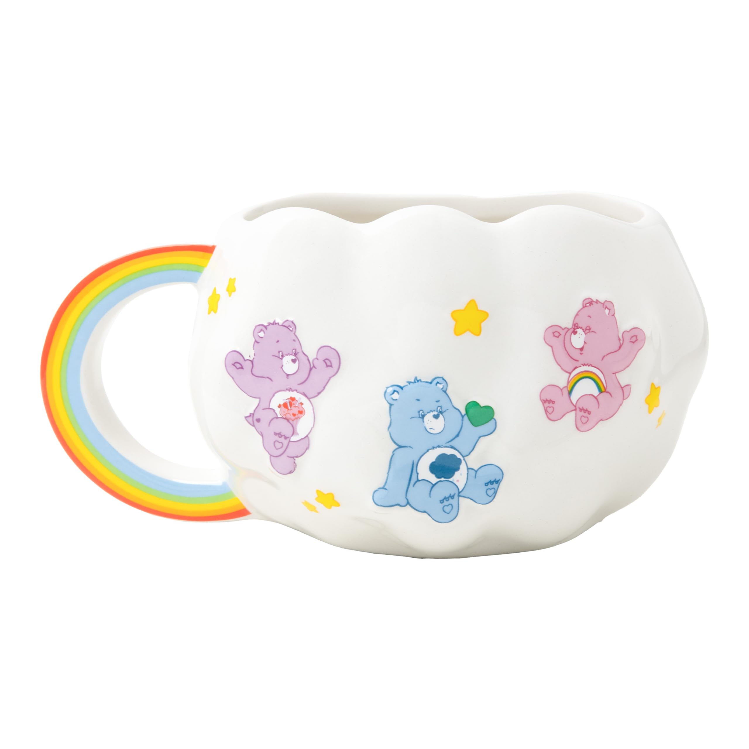 Paladone Care Bears, taza nube con asa arcoíris, perfecto para café o chocolate caliente