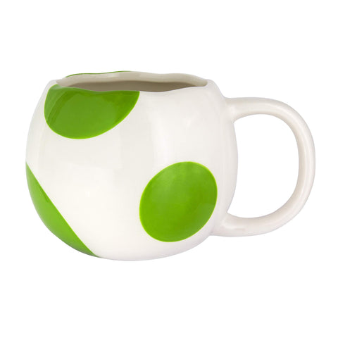 Taza Paladone Yoshi: huevo blanco con puntos verdes, ideal para empezar el día