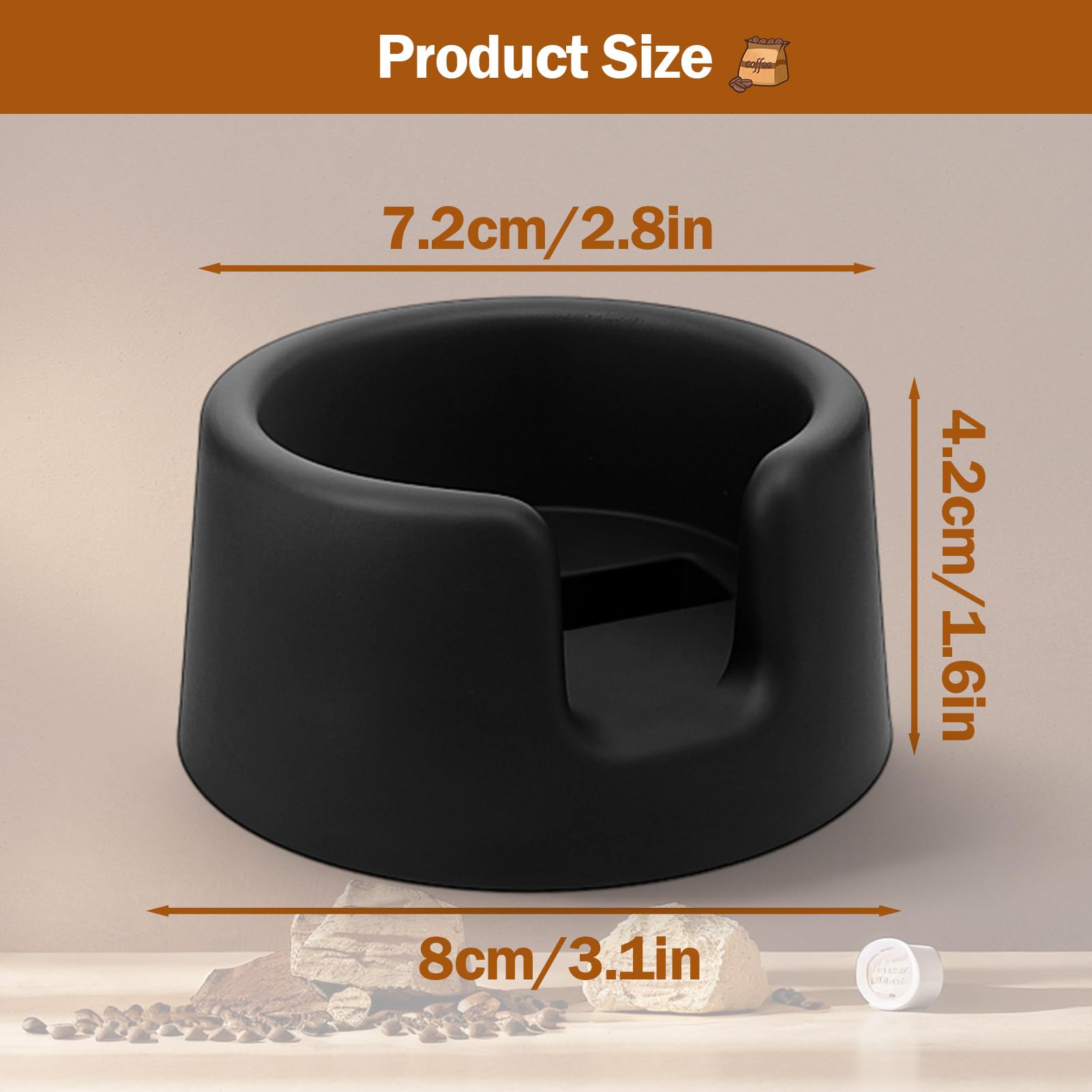 Accesorio práctico para el espresso diario y la encimera ordenada