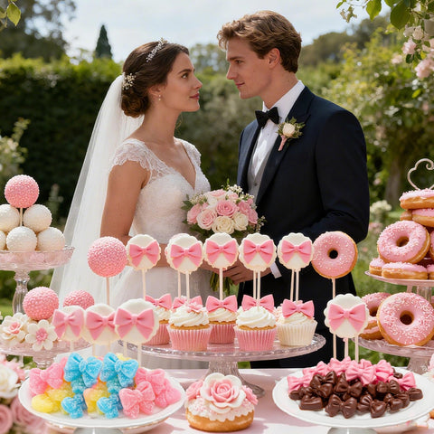 Palksky adorno-lazo para cupcakes, decoraciones con fondant