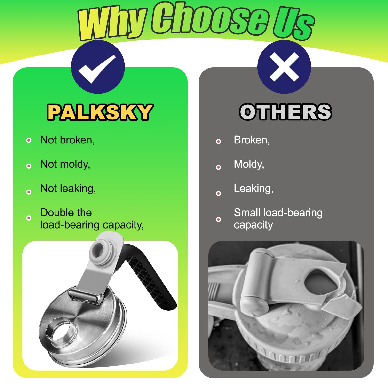 Palksky asa-silicona-ergonomico, agarre cómodo al verter.