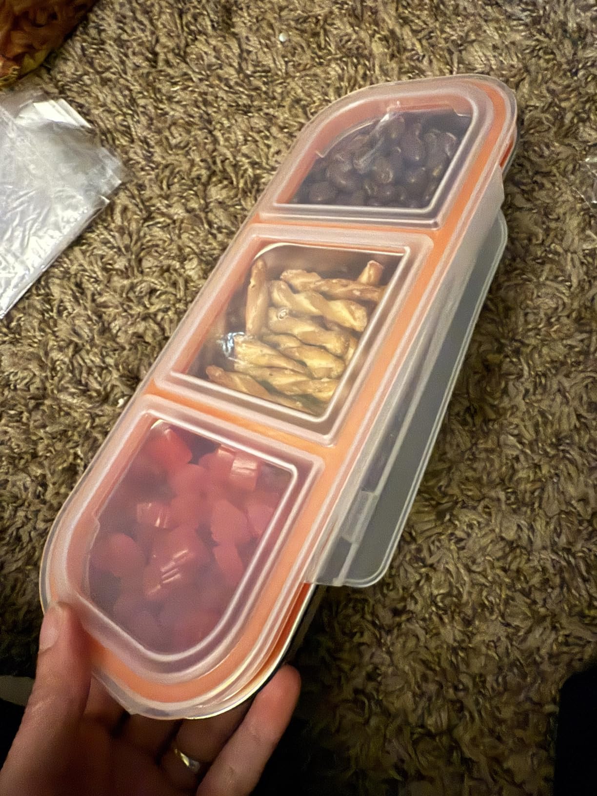 Palksky Caja Snackle para viaje, tamaño portátil para bolsos