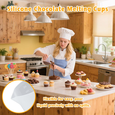 Palksky medidores silicona 350ml 4unidades: porciones consistentes para tus recetas.