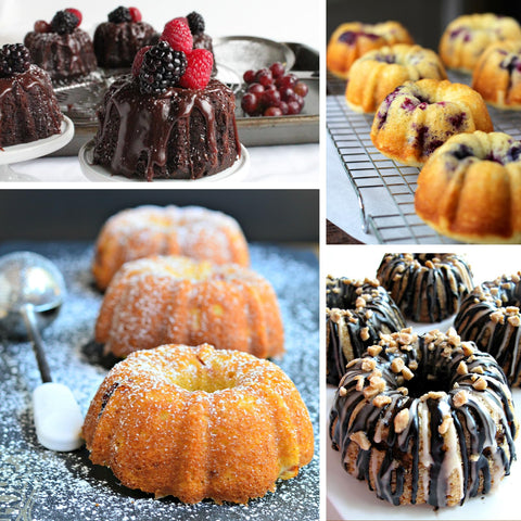 Palksky molde silicona mini Bundt, apto para chocoflan, mousse y gelatina.