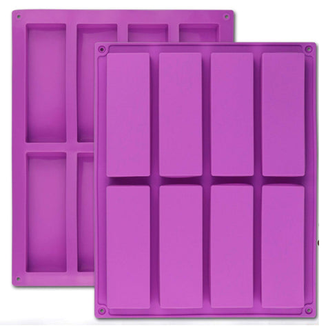 Palksky molde de silicona rectangular de 8 cavidades para hornear con desmolde fácil.