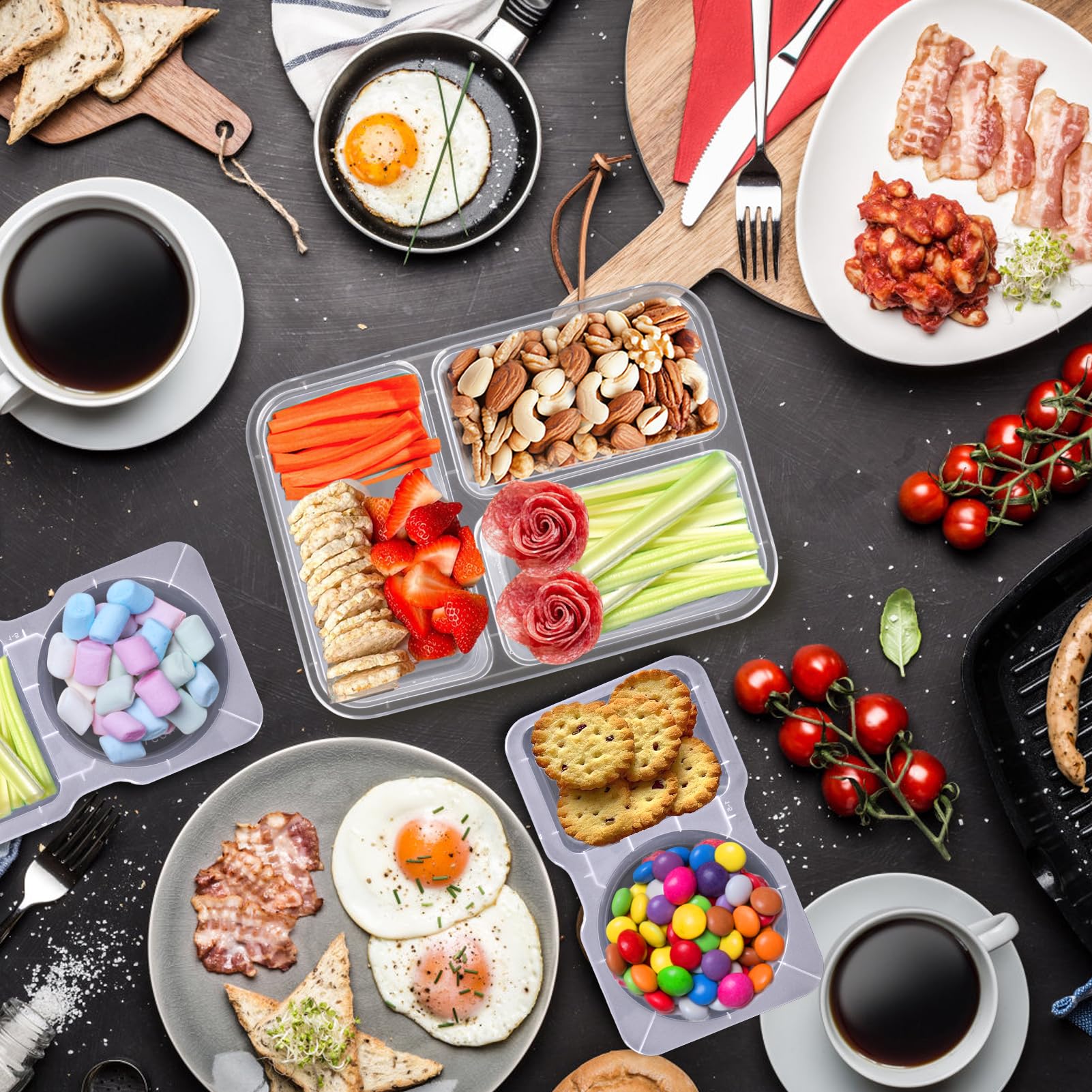 Palksky snack contenedores apto microondas sin tapa: calentar comidas con seguridad.