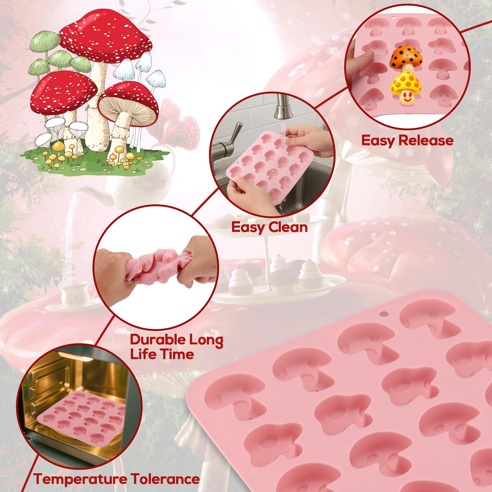 Versatilidad creativa para repostería jabones y manualidades con hongos