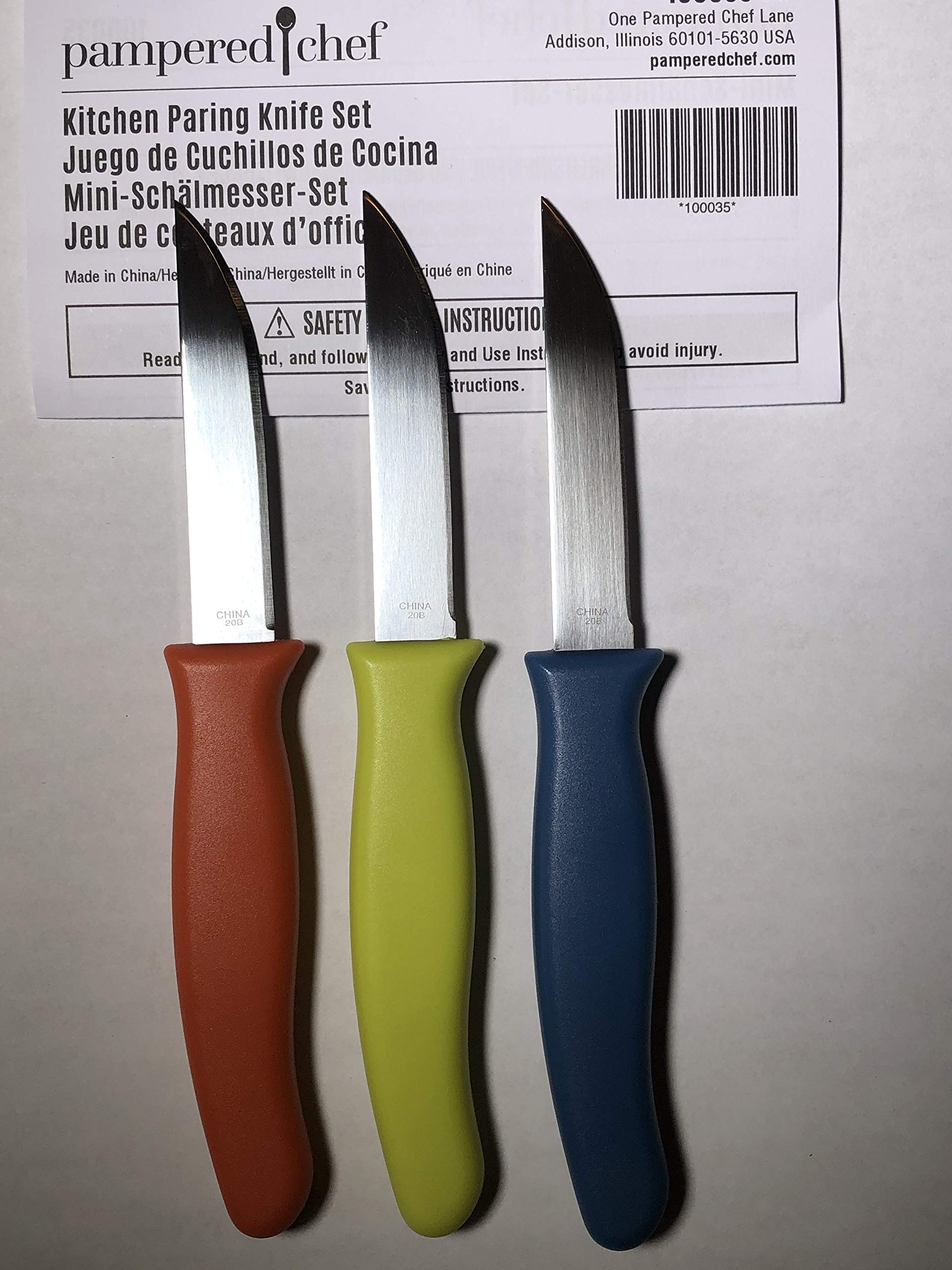 Pampered Chef cuchillo para pelar ergonómico, control cómodo y precisión al cortar.