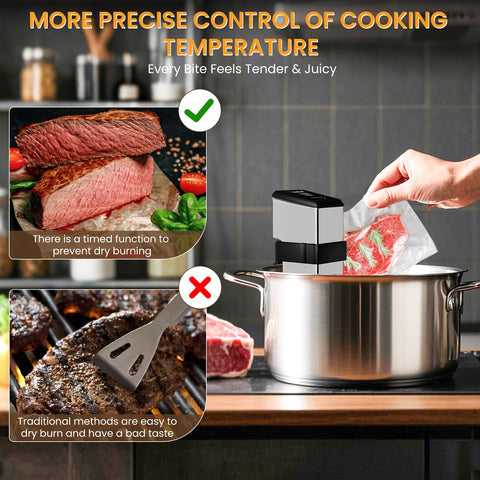 PanalChef Sous-Vide display grande facilita la lectura de la temperatura.