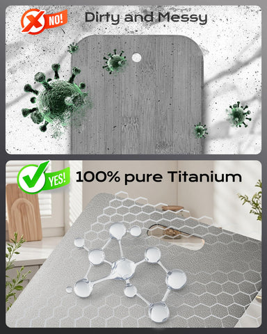 Tabla Panbemer titanio ideal para cocina, camping y viaje.