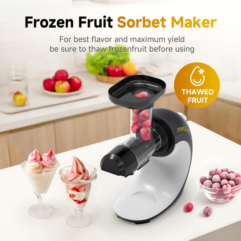 PANCERKA máquina para sorbetes, ensamblaje rápido para preparar postres fríos en minutos.