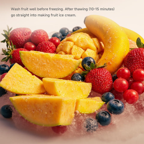 PANCERKA máquina para sorbetes, preparación rápida de fruta para meriendas saludables.