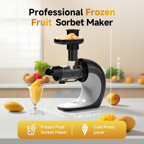 PANCERKA máquina para sorbetes, tapa transparente para supervisar la consistencia.