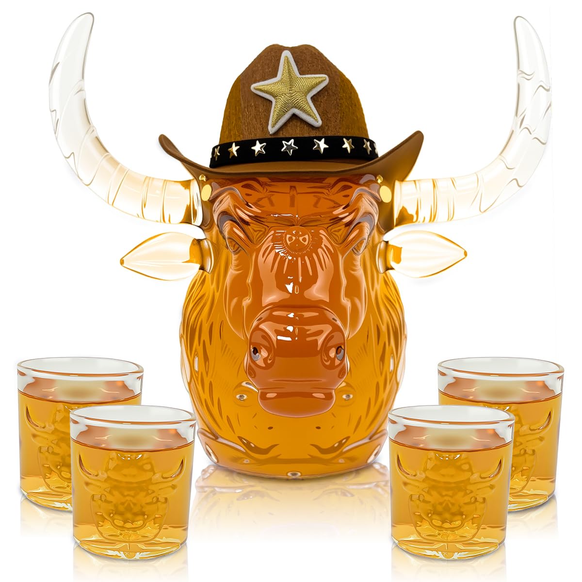 Pandahero decantador whisky cowboy para servir con estilo en cenas
