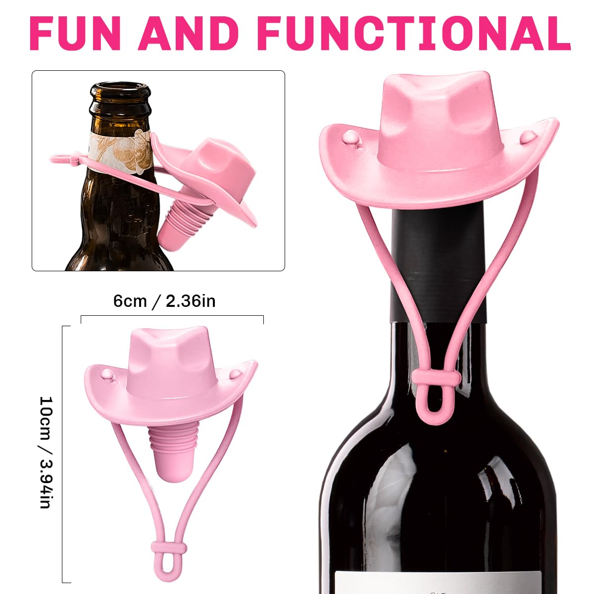 Pandahero tapón silicona, compatible con varias botellas de vino