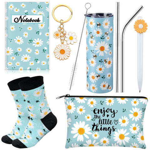 Panitay taza inoxidable daisy 20oz con pajilla mantiene bebidas a temperatura
