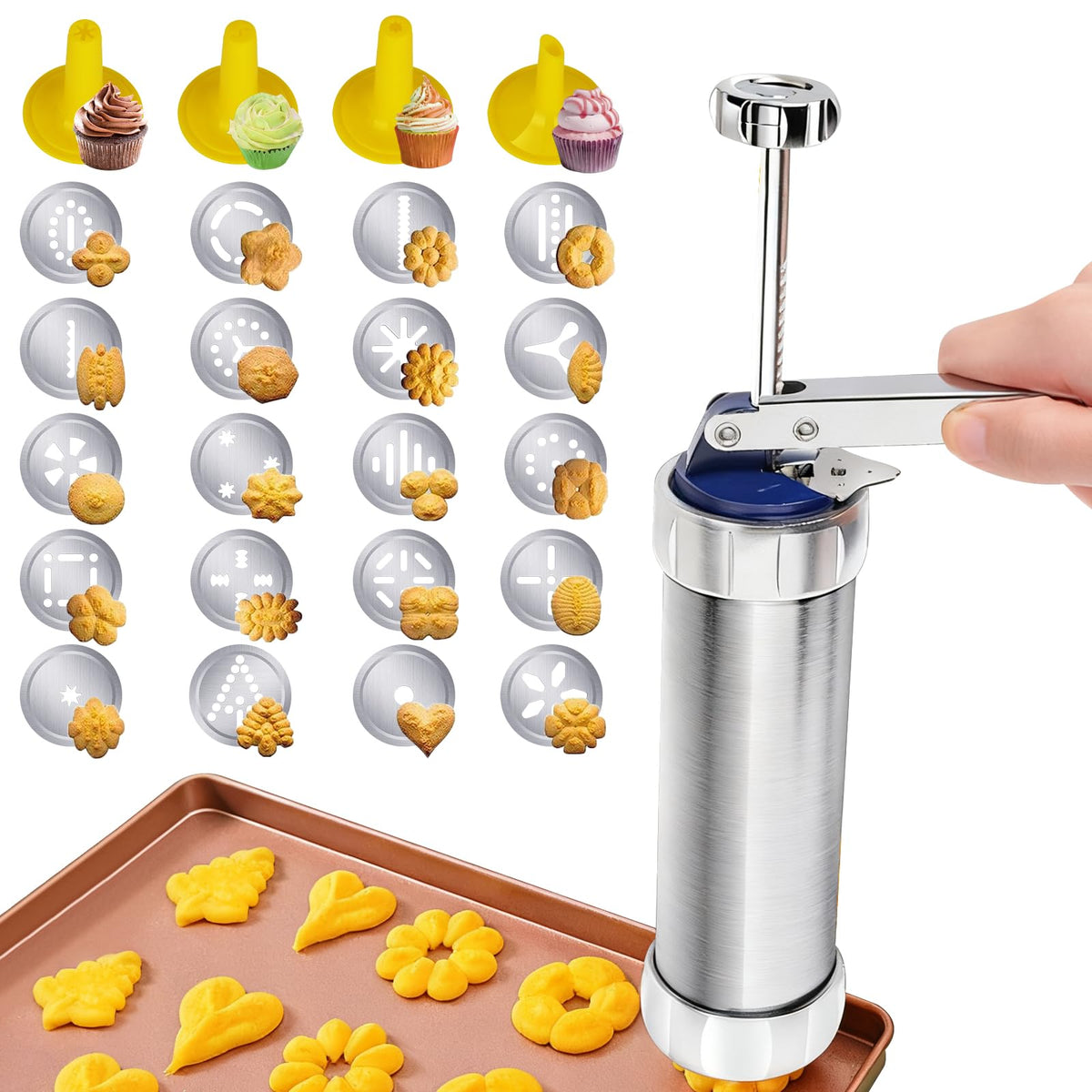 PANKQQ conjunto prensa galletas disco navideño para galletas festivas.