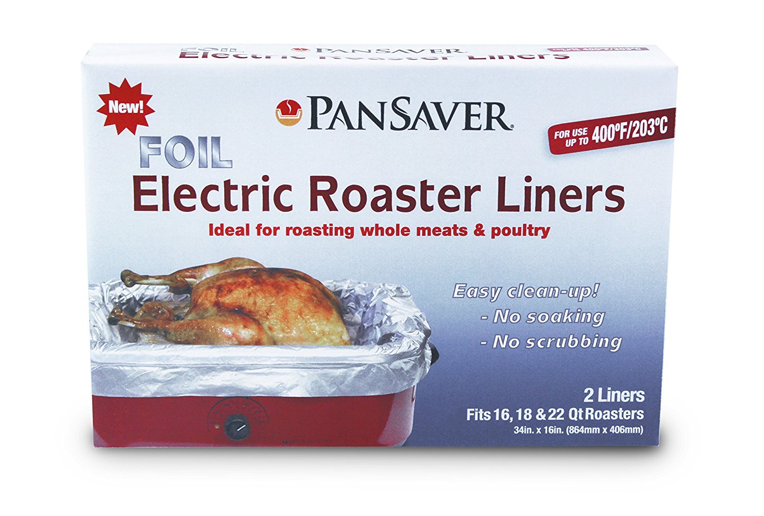 PanSaver forro de aluminio para asador eléctrico, facilita limpieza y reduce contaminación de superficies.