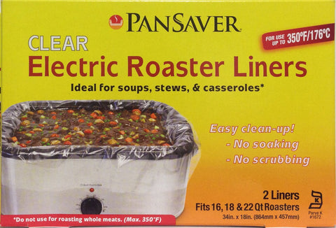 PanSaver forro para asador eléctrico rectangular 16 qt, evita contacto directo y facilita limpieza.