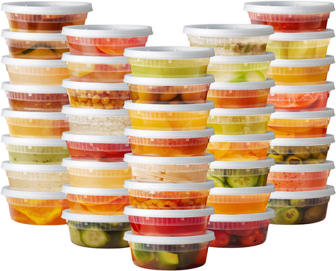Pantry Value contenedor plástico 8oz, diseño transparente para identificar alimentos rápidamente.