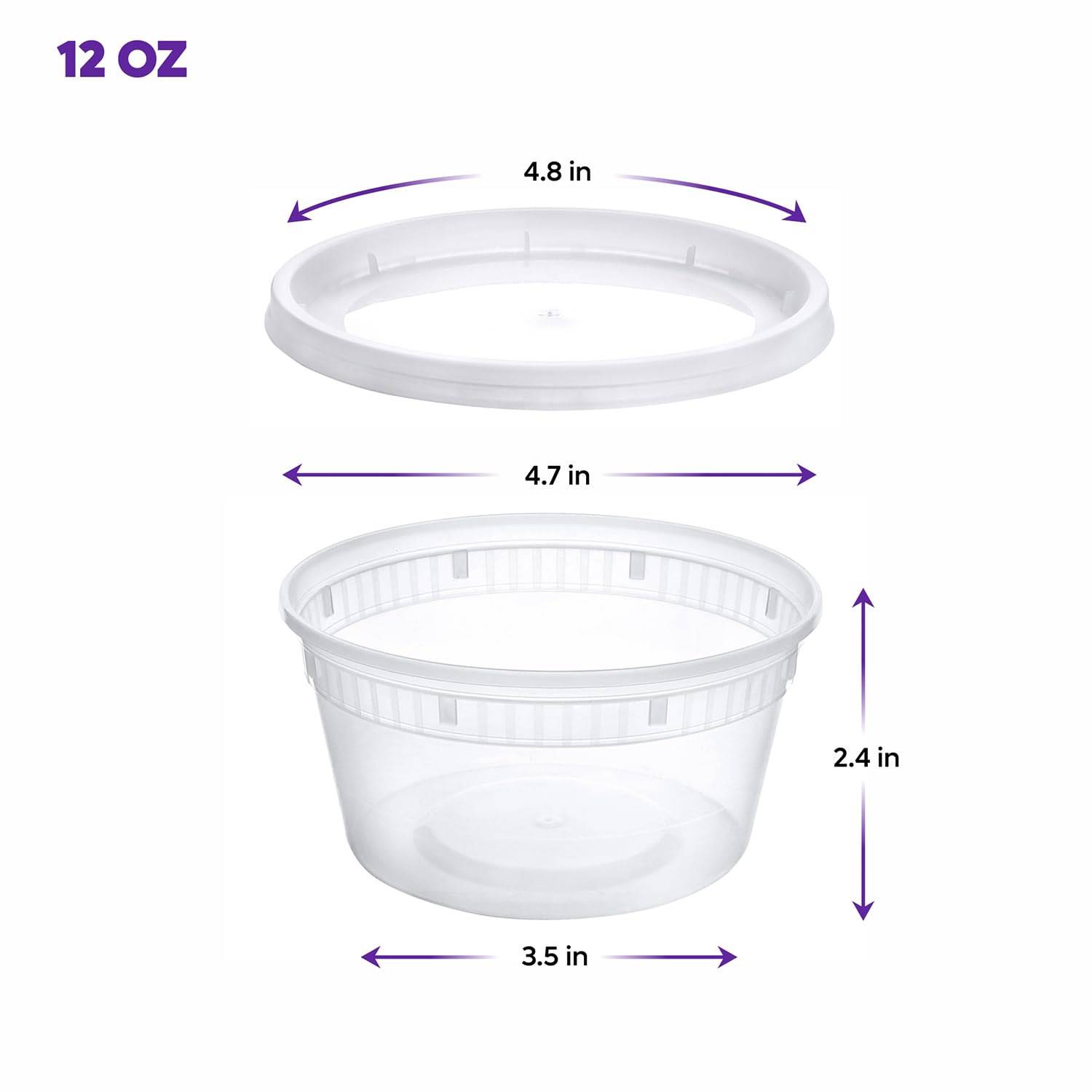 Pantry Value contenedores plástico claros 12oz para identificar contenido rápidamente