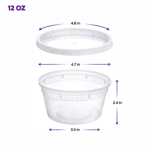 Pantry Value contenedores plástico claros 12oz para identificar contenido rápidamente