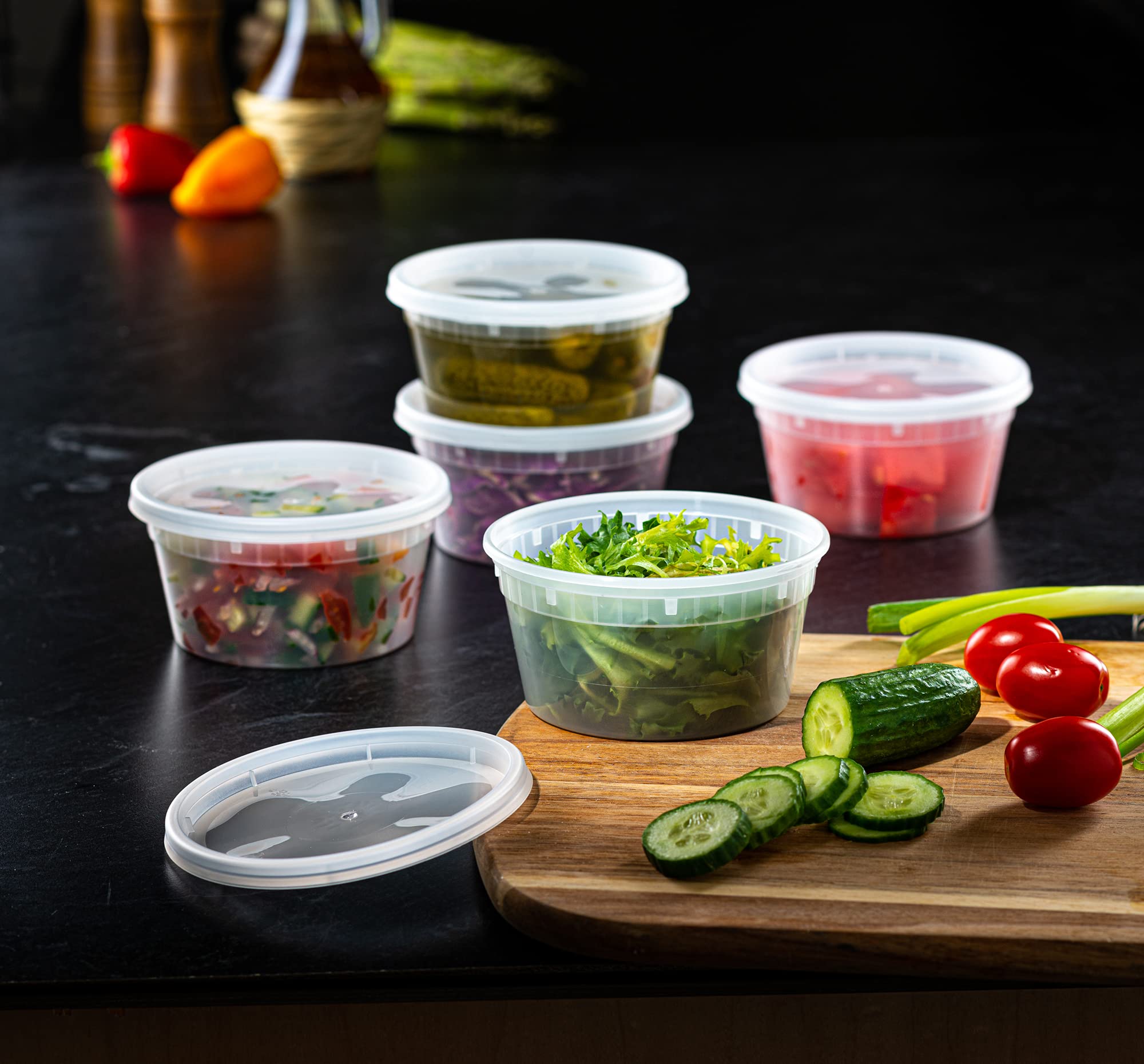 Pantry Value deli contenedores para sopas y salsas, ideales para porciones