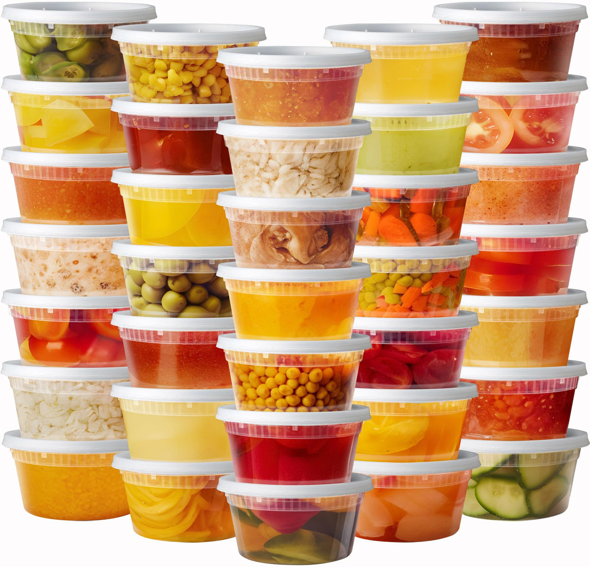 Pantry Value envases 12oz con tapas herméticas para transportar comidas sin derrames