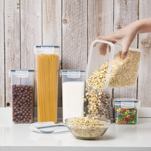PANTRYSTAR juego de 7 contenedores de diferentes tamaños para hornear y almacenar ingredientes.