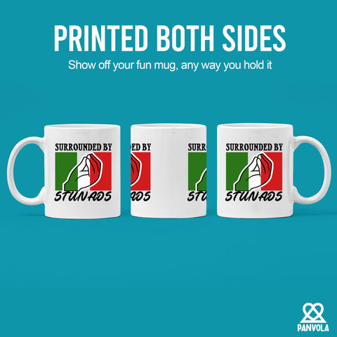 Panvola frase humorística taza, ideal para alegrar la oficina.