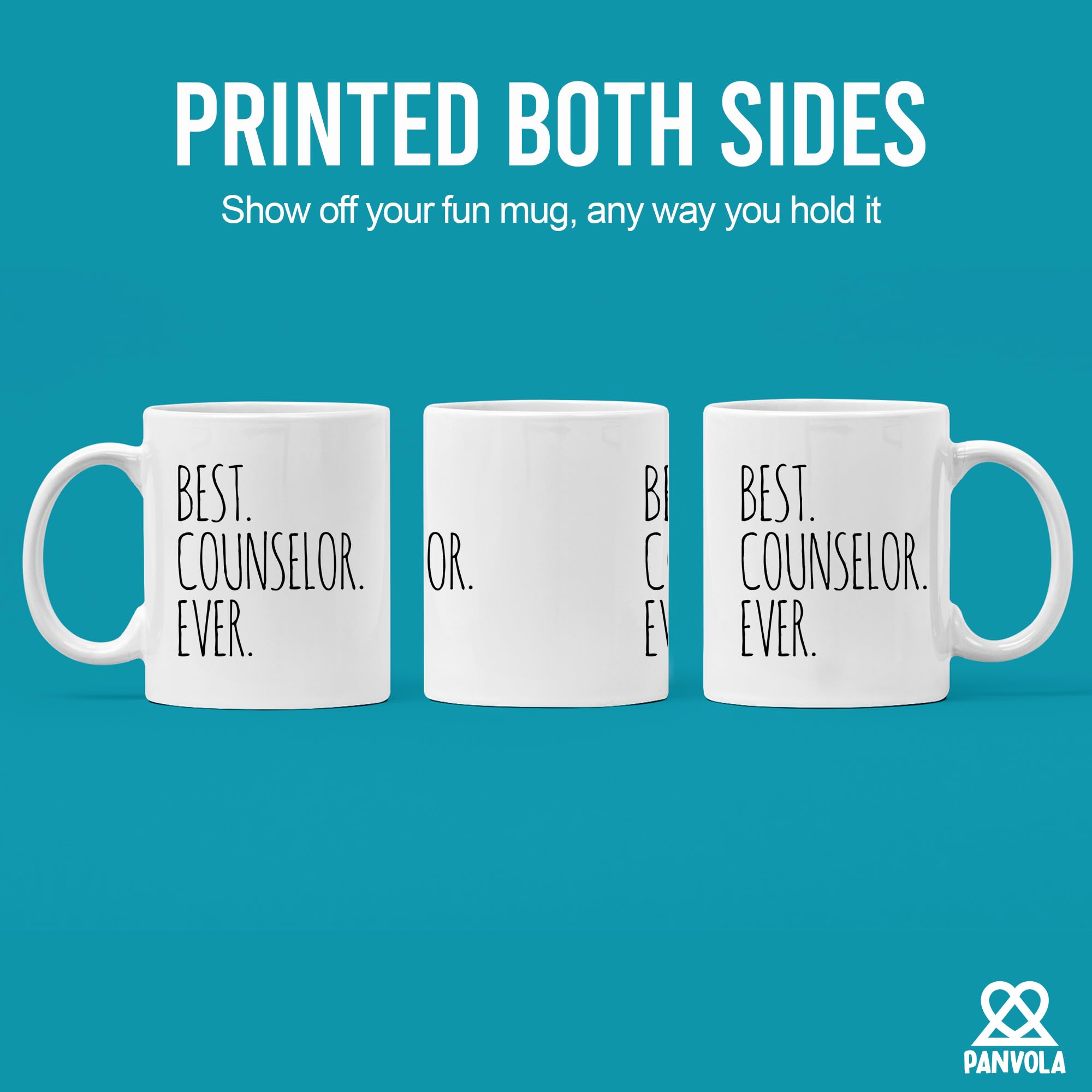 Taza Panvola Mejor Consejero de Todos, mensaje visible para alegrar la mañana.