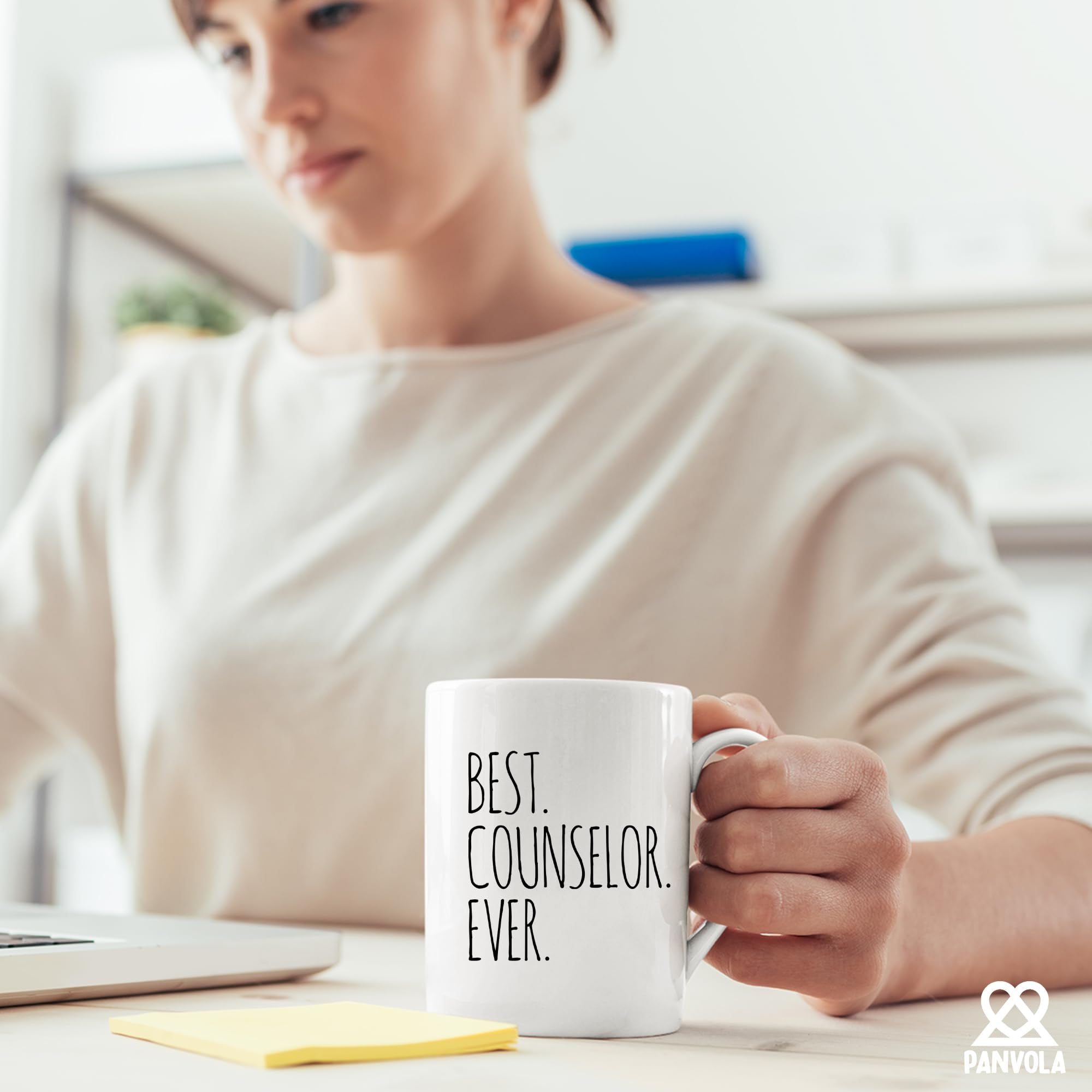 Taza Panvola Mejor Consejero de Todos, apta para escritorio y usos múltiples.