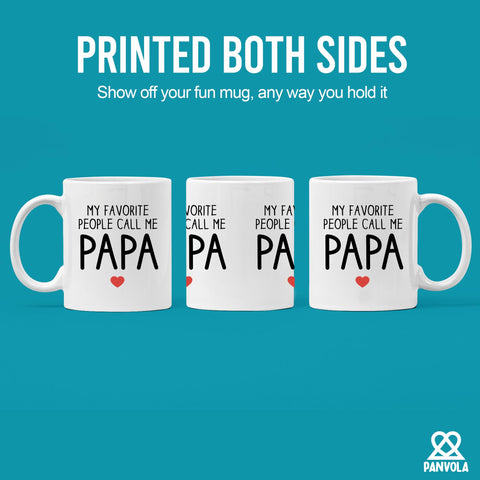 Taza Panvola Papa cerámica blanca con acabado brillante