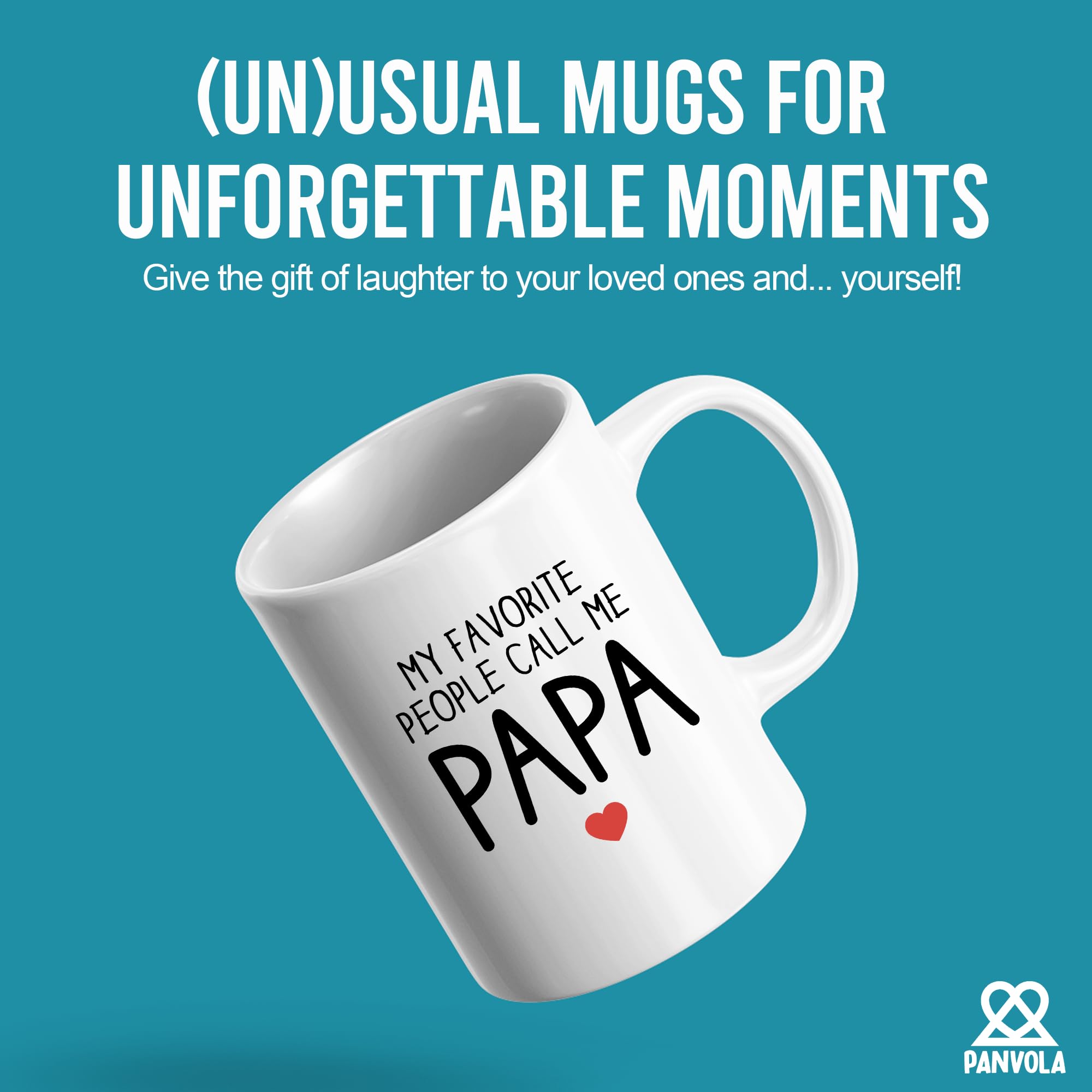 Taza Panvola Papa dos caras, visible desde cualquier ángulo