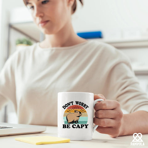 Panvola Taza capibara, uso versátil para casa u oficina.