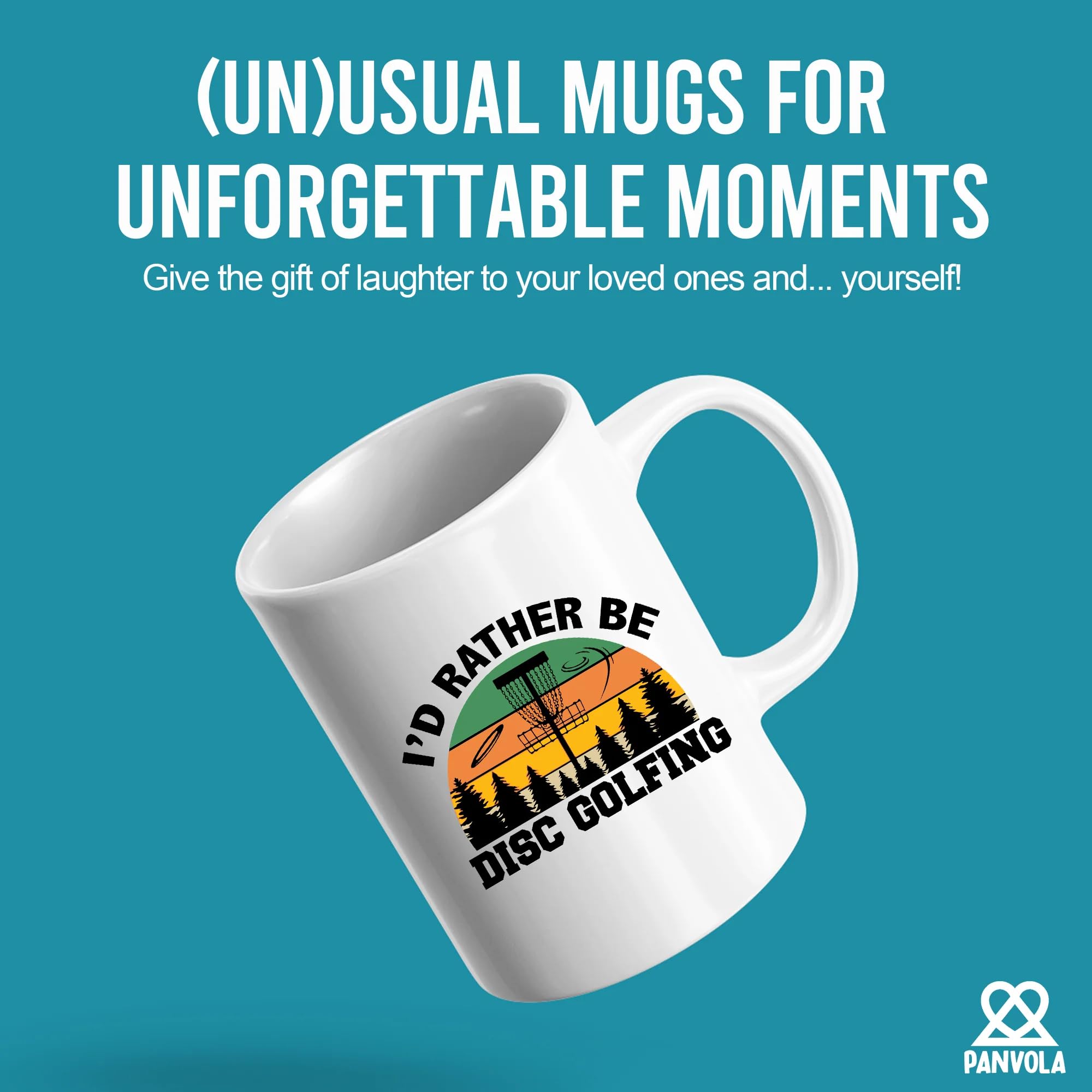 Taza cerámica Panvola con impresión doble, ideal para lucir mensaje en cualquier mano.