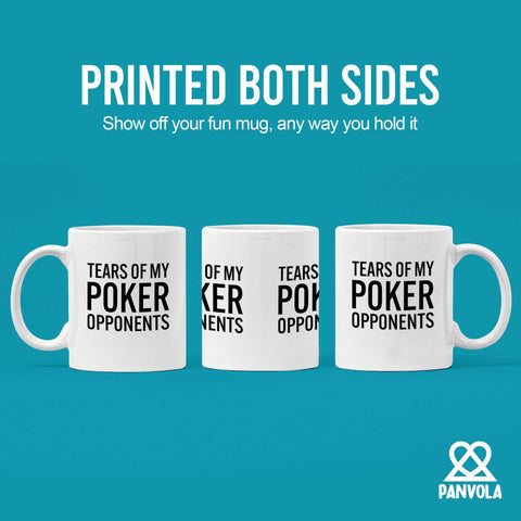 Taza Panvola de doble cara, texto legible desde cualquier ángulo.