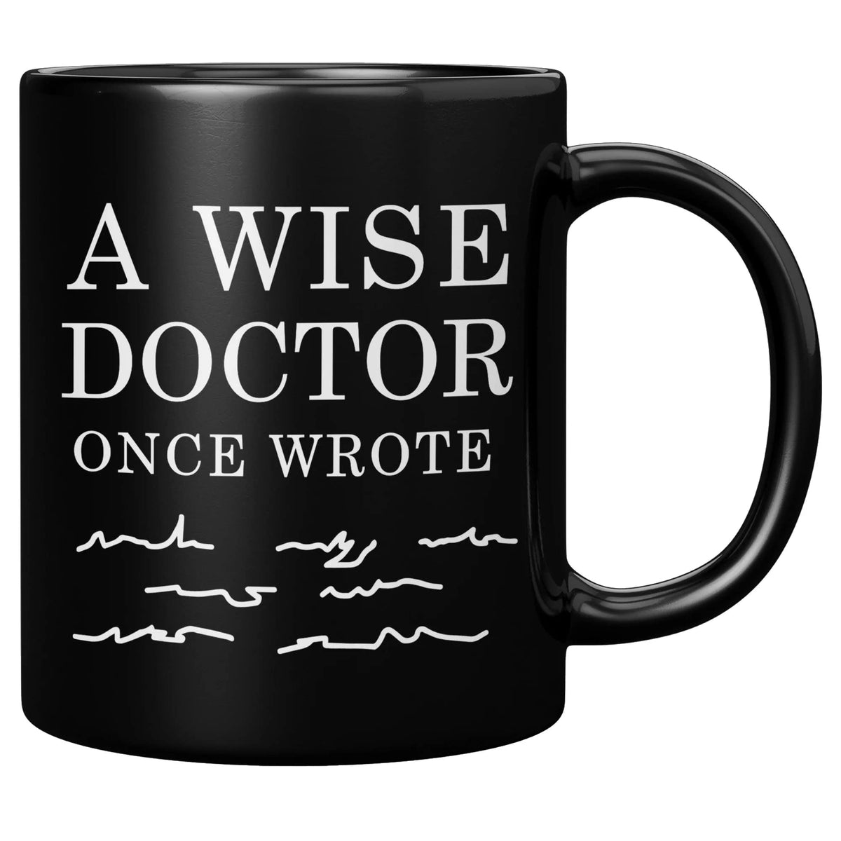 Taza Panvola cerámica con frase de doctor sabio, regalo ideal para médicos.