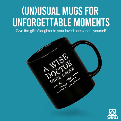 Taza Panvola cerámica con frase en dos caras, legible desde cualquier mano.